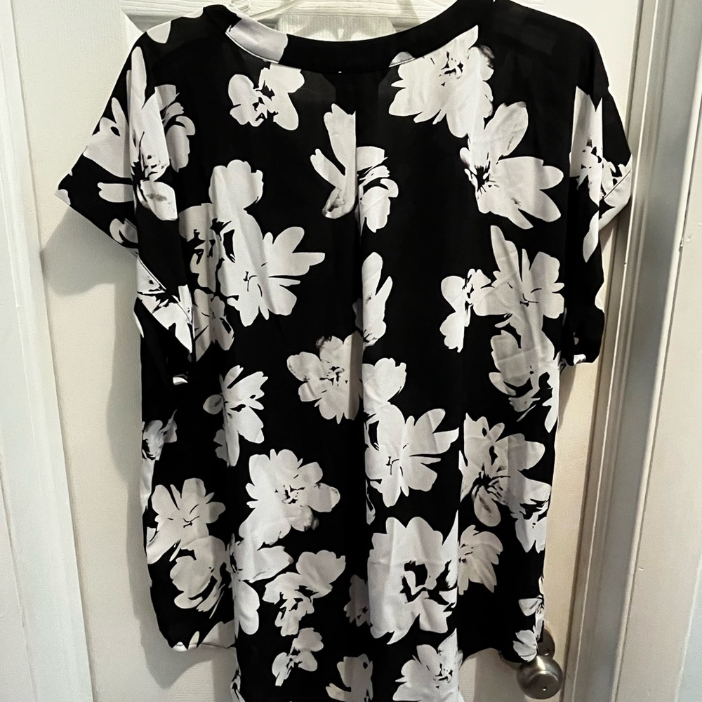 Ladies blouse, XXL black-and-white - Picture 2 of 3